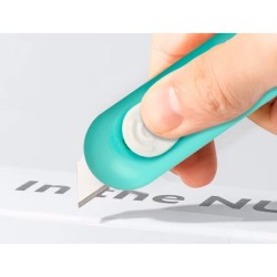 Cuter q-connect plastico mini de seguridad retractil modelos y colores surtidos expositor 30 unidades