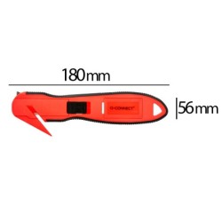 Cuter q-connect plastico ancho de seguridad para evitar cortes cuchilla 18 mm xd-g03 blister 1 unidad