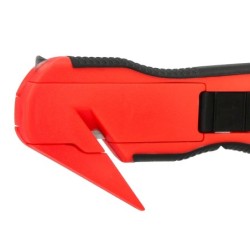 Cuter q-connect plastico ancho de seguridad para evitar cortes cuchilla 18 mm xd-g03 blister 1 unidad