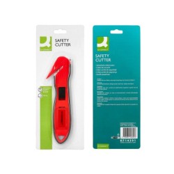 Cuter q-connect plastico ancho de seguridad para evitar cortes cuchilla 18 mm xd-g03 blister 1 unidad