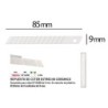 Repuesto cuter q-connect metalico estrecho para modelo kf14388 cuchilla ceramica 9 mm blister 6 unidades
