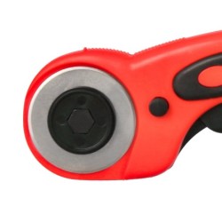 Cuter q-connect rotatorio medidas 22x56x165 mm cuchilla circular 45 mm xd-38 blister 1 unidad
