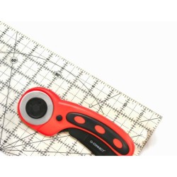 Cuter q-connect rotatorio medidas 22x56x165 mm cuchilla circular 45 mm xd-38 blister 1 unidad