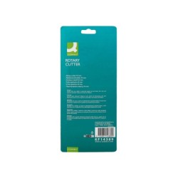 Cuter q-connect rotatorio medidas 22x56x165 mm cuchilla circular 45 mm xd-38 blister 1 unidad