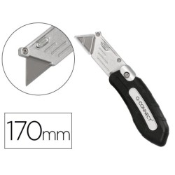 Cuter q-connect metalico ancho plegable con mango antideslizante cuchilla 19 mm xd-925 conclip blister 1 unidad