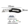 Cuter q-connect metalico ancho plegable con mango antideslizante cuchilla 19 mm xd-925 conclip blister 1 unidad