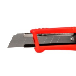 Cuter q-connect plastico ancho bloqueo de la hoja por rueda guia metalica para la cuchilla 18 mm xd-190 blister 1 unida