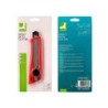 Cuter q-connect plastico ancho bloqueo de la hoja por rueda guia metalica para la cuchilla 18 mm xd-190 blister 1 unida
