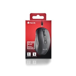 Raton ngs evo rust optico 800/1200/1600 dpi inalambrico 5 botones teclas silenciosas receptor usb 2,4 ghz negro