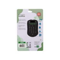 Calculadora liderpapel bolsillo xf43 8 digitos solar y pilas color negro 94x59,5x10,5mm