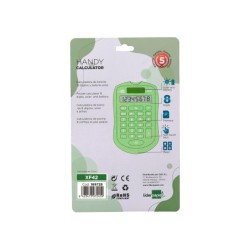 Calculadora liderpapel bolsillo xf42 8 digitos solar y pilas color verde 94x59,5x10,5mm