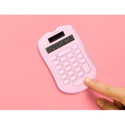 Calculadora liderpapel bolsillo xf41 8 digitos solar y pilas color rosa 94x59,5x10,5mm