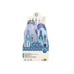 Compas liderpapel lock device con adaptador universal y tubo de minas expositor con 12 unidades colores surtidos
