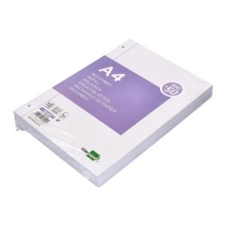 Recambio liderpapel a4 20050 hojas 90g/m2 cuadro 4 mm con margen 4 taladros