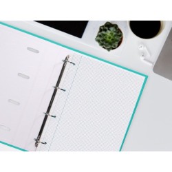 Recambio liderpapel a4 20050 hojas 90g/m2 cuadro 4 mm con margen 4 taladros