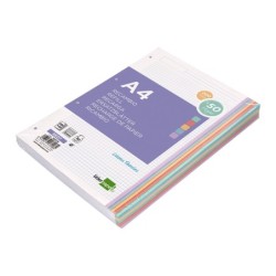 Recambio liderpapel a4 20050 hojas 90g/m2 cuadro 5 mm 4 taladros bandas de 5 colores