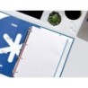 Recambio liderpapel a4 20050 hojas 90g/m2 cuadro 5 mm 4 taladros bandas de 5 colores