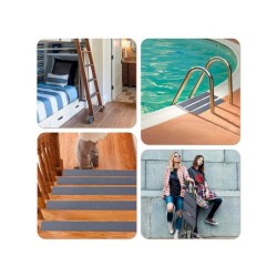 Cinta antideslizante q-connect gris 5mt x 50 mm