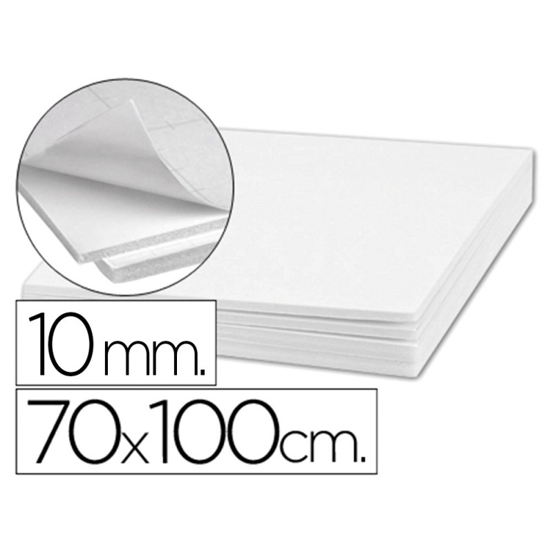 Carton pluma liderpapel blanco doble cara 70x100cm espesor 10 mm Carton pluma liderpapel blanco doble cara 70x100cm espesor 10 mm