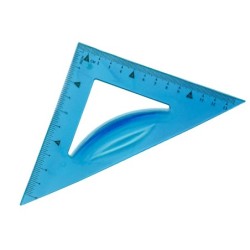 Juego escuadra 21 cm cartabon 21 cm regla 30 cm y semicirculo plastico flexible en petaca liderpapel colores