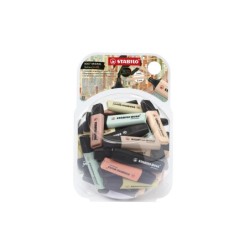 Rotulador stabilo boss pastel fluorescente 70 nature colors bombonera de 60 unidades colores surtidos