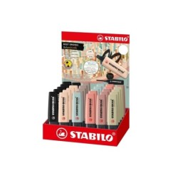 Rotulador stabilo boss pastel fluorescente 70 nature colors expositor de 30 unidades colores surtidos