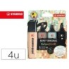 Rotulador stabilo boss pastel fluorescente 70 nature colors estuche de 4 unidades colores surtidos