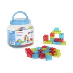 Juego didactico miniland bloques colores translucidos 55 piezas