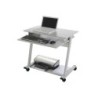Mesa ordenador rocada rd-9100 sistema bloqueo con ruedas estructura metalica con bandeja teclado extraible