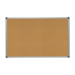 Pizarra corcho rocada marco aluminio con cantoneras 60x90 cm