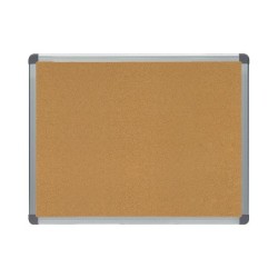 Pizarra corcho rocada marco aluminio con cantoneras 45x60 cm