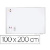 Pizarra blanca rocada lacada magnetica marco aluminio con cantoneras 100x200 cm