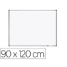 Pizarra blanca rocada lacada magnetica marco aluminio con cantoneras 90x120 cm