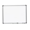 Pizarra blanca rocada lacada magnetica marco aluminio con cantoneras 45x60 cm