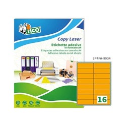 Etiqueta adhesiva tico naranja fluorescentes permanente fsclaser/inkjet/fotocopia 99,1x34mm caja de 1120 unidades