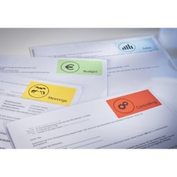 Etiqueta adhesiva tico naranja fluorescentes permanente fsclaser/inkjet/fotocopia 99,1x34mm caja de 1120 unidades