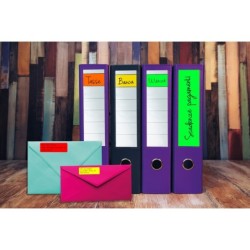 Etiqueta adhesiva tico amarill o fluorescentes permanente fsclaser/inkjet/fotocopia 99,1x34mm caja de 1120 unidades