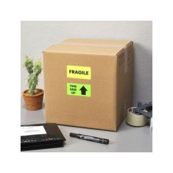 Etiqueta adhesiva tico amarill o fluorescentes permanente fsclaser/inkjet/fotocopia 99,1x34mm caja de 1120 unidades