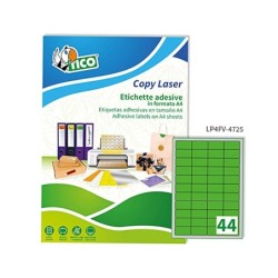 Etiqueta adhesiva tico verde f luorescentes permanente fsc laser/inkjet/fotocopia 47,5x25,5 mmcaja de 3080 unidades