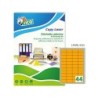 Etiqueta adhesiva tico naranja fluorescentes permanente fsclaser/inkjet/fotocopia 47,5x25,5 mm caja de 3080 unidades