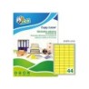 Etiqueta adhesiva tico amarill o fluorescentes permanente fsclaser/inkjet/fotocopia 47,5x25,5 mm caja de 3080 unidades