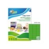 Etiqueta adhesiva tico verde f luorescentes permanente fsc laser/inkjet/fotocopia 70x36 mmcaja de 1680 unidades
