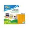 Etiqueta adhesiva tico naranja fluorescenteses permanente fsclaser/inkjet/fotocopia70x36 mm caja de 1680 unidades