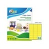 Etiqueta adhesiva tico amarill o fluorescenteses permanente fsc laser/inkjet/fotocopia 70x36mm caja de 1680 unidades