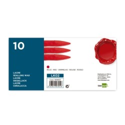 Lacre liderpapel rojo caja de 10 barras