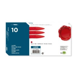 Lacre liderpapel rojo caja de 10 barras