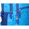 Cartera escolar liderpapel moc hila multibolsillo diseño azul 450x145x300 mm