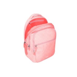 Cartera escolar liderpapel moc hila multibolsillo diseño rosa 450x145x300 mm