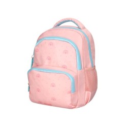 Cartera escolar liderpapel moc hila multibolsillo infantil rainbows rosa 350x110x270 mm