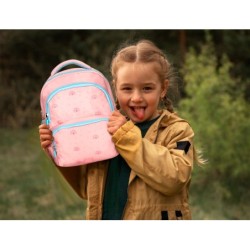 Cartera escolar liderpapel moc hila multibolsillo infantil rainbows rosa 350x110x270 mm